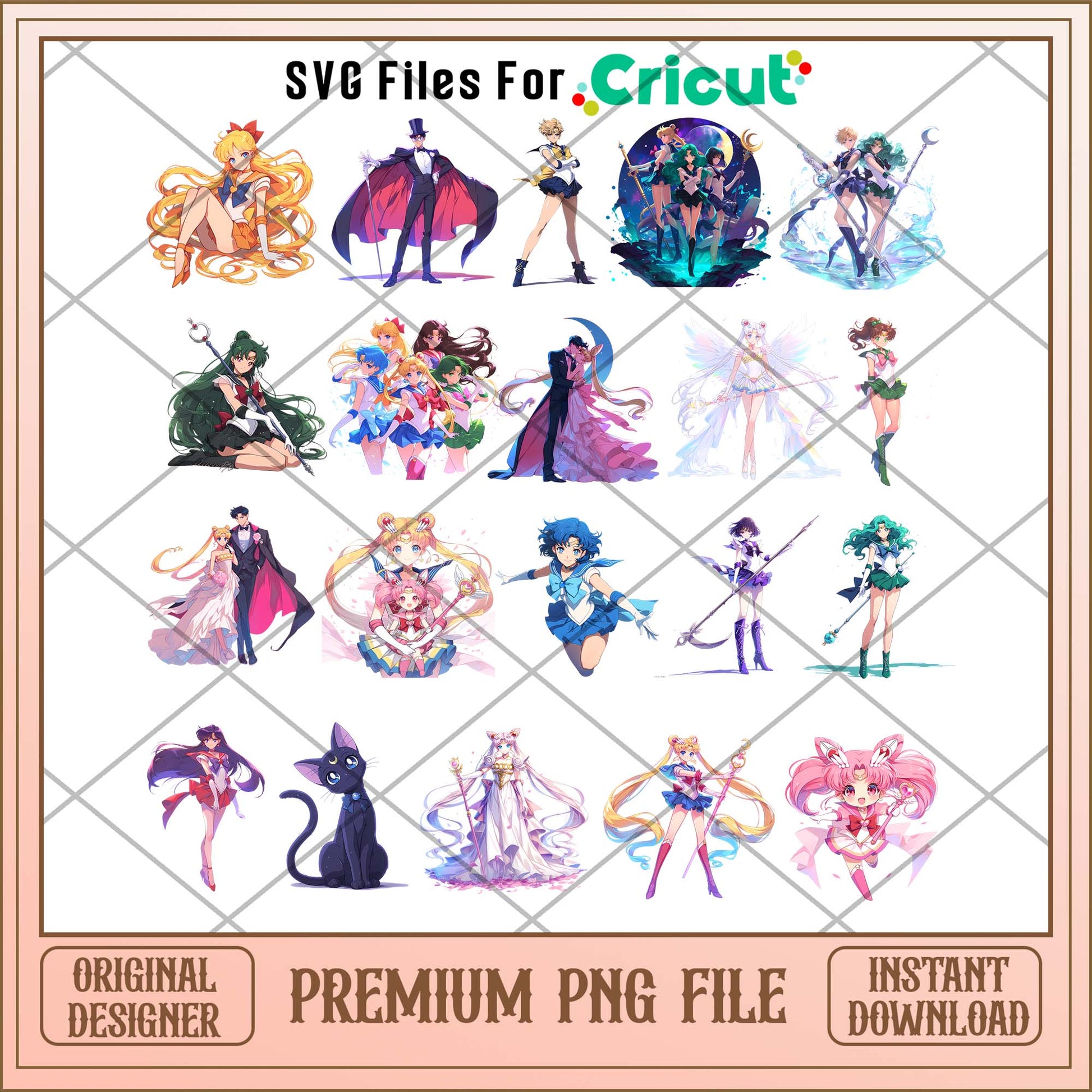 Sailor Moon movies png bundle, Anime Sailor Moon bundle