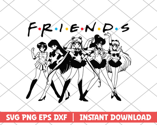 Sailor moon friends anime svg