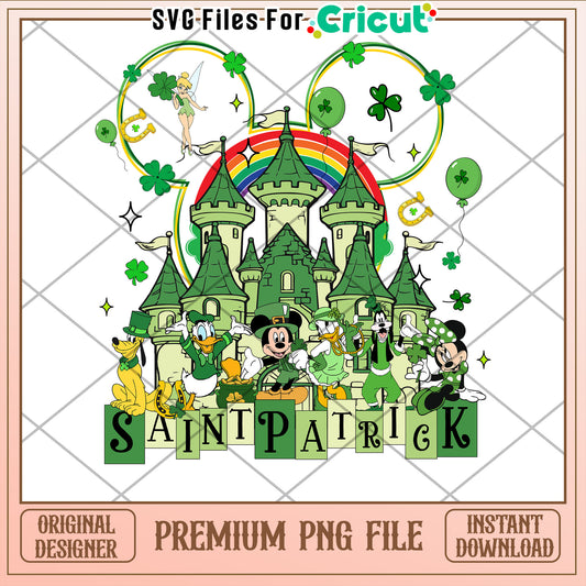 Saint Patrick's Day Disney Castle PNG for Cricut Crafts