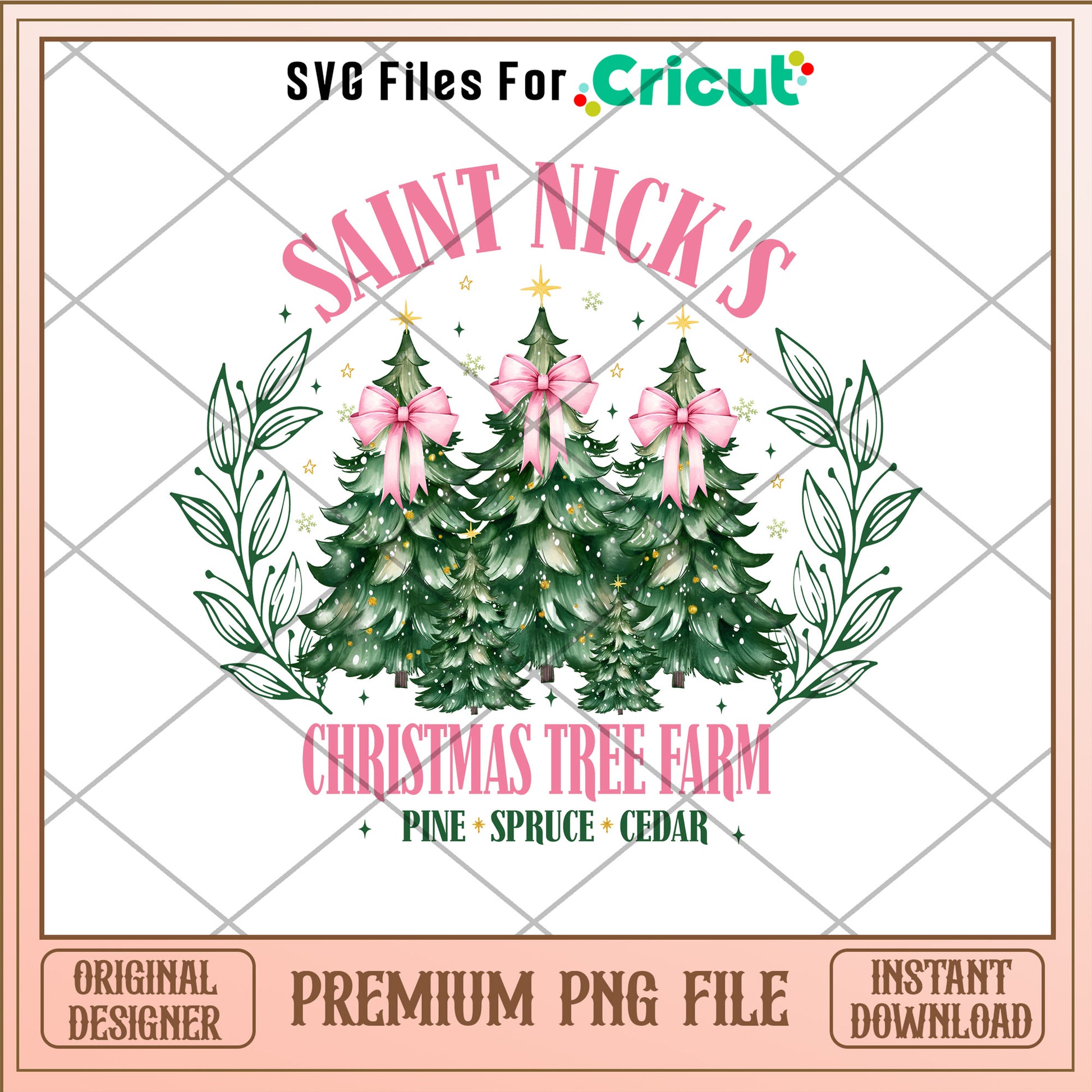 Saint nick's christmas tree farm png, pine tree png, christmas png