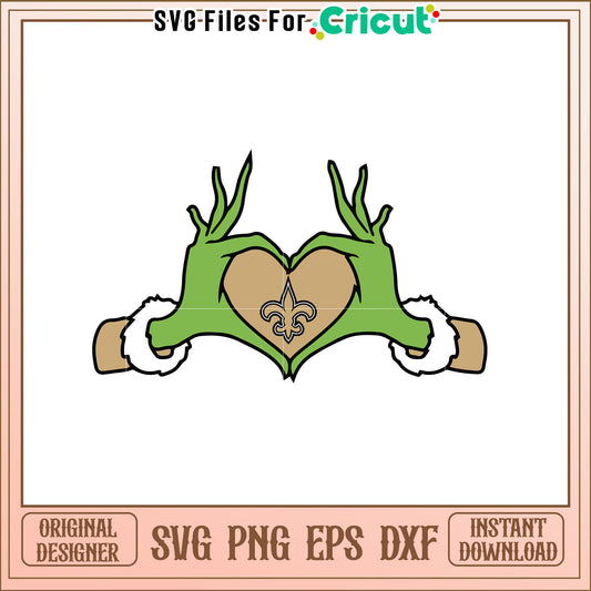 Saints Heart Hands SVG Design