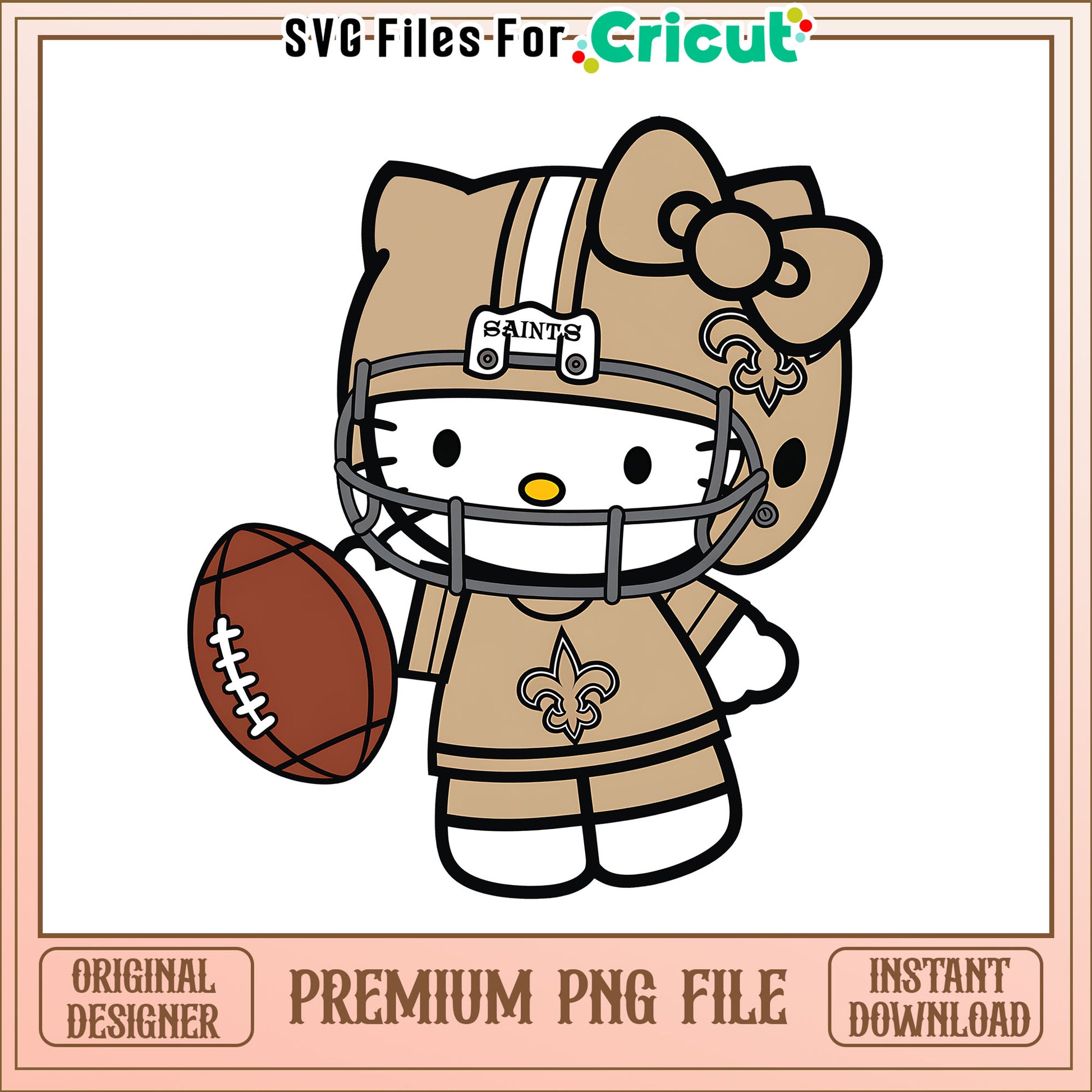 Saints Hello Kitty helmet png, New Orleans Saints png, NFL png