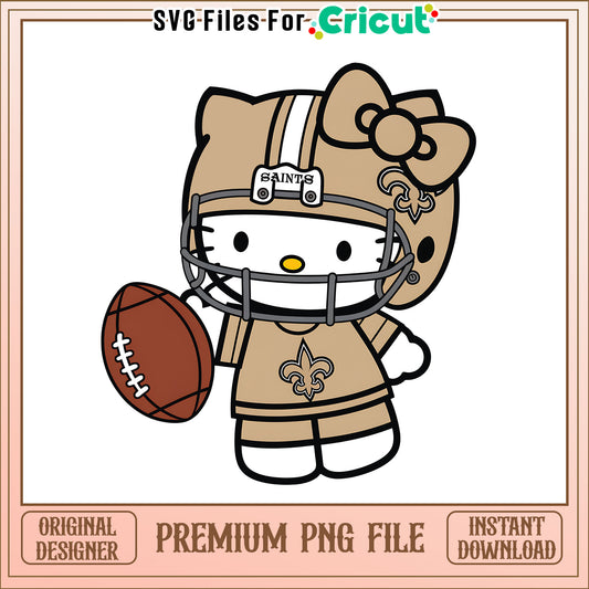 Saints Hello Kitty helmet png, New Orleans Saints png, NFL png