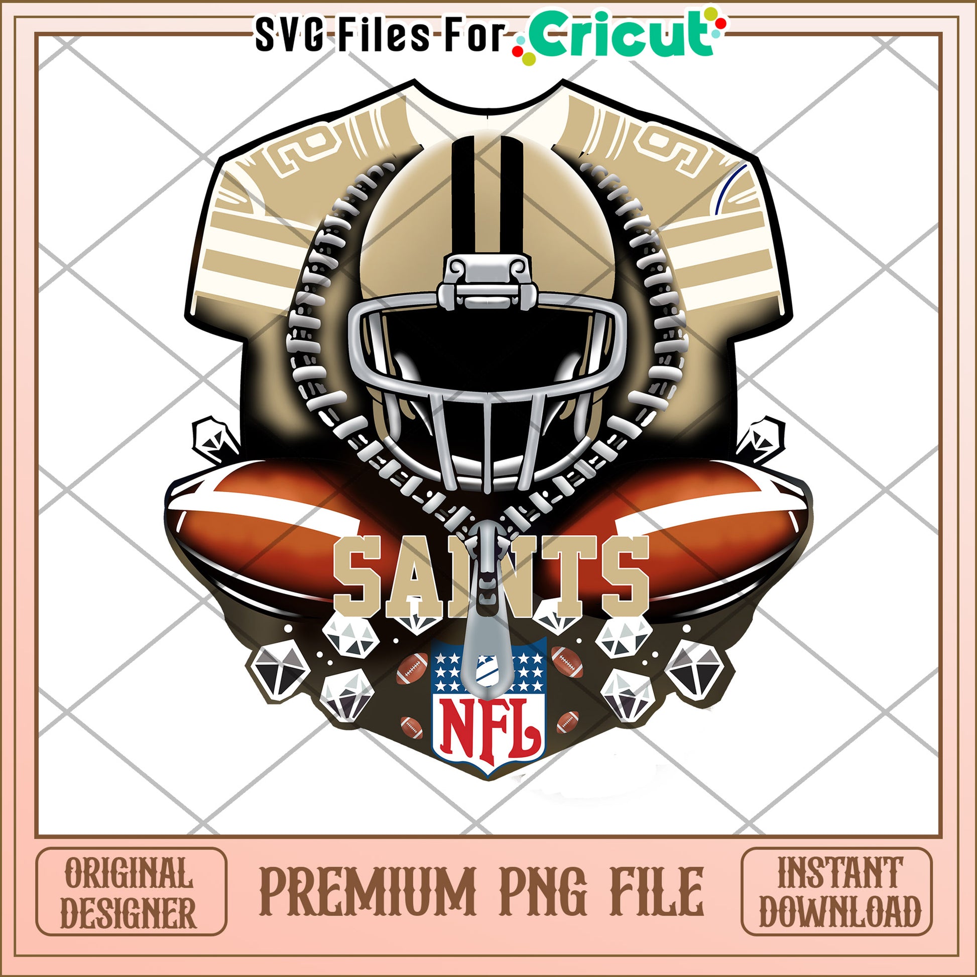 Saints NFL Graphic Design for Cricut, Instant Download PNG File