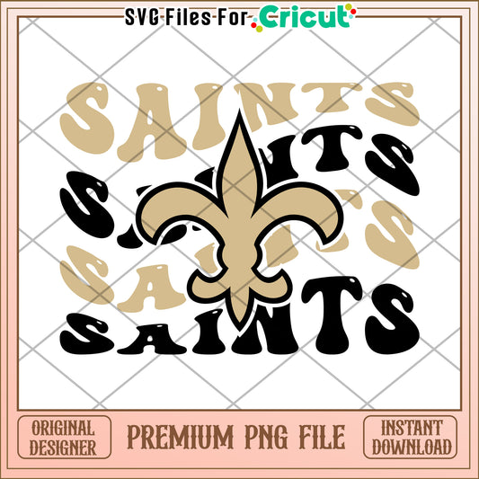 Saints PNG file for Cricut users, perfect for crafting projects