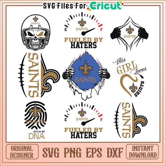 Saints SVG Bundle Football Designs Instant Download