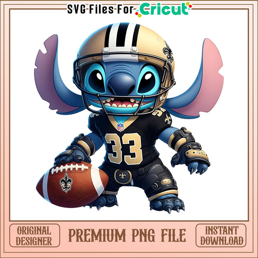 Saints Stitch and rugby ball png, New Orleans Saints png, NFL png