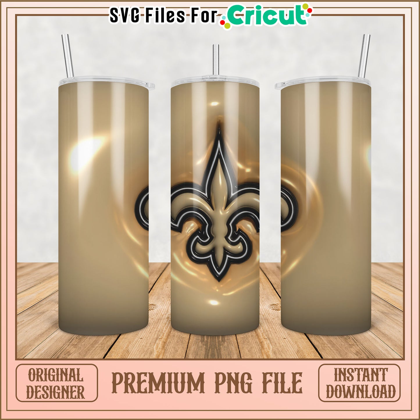 Saints Tumbler PNG Sublimation Design