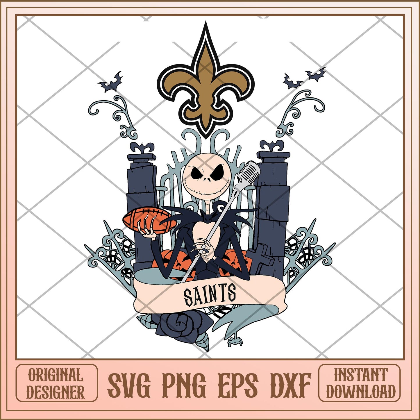 Saints Jack Halloween bundle svg, The Nightmare Before Christmas Svg, digital download