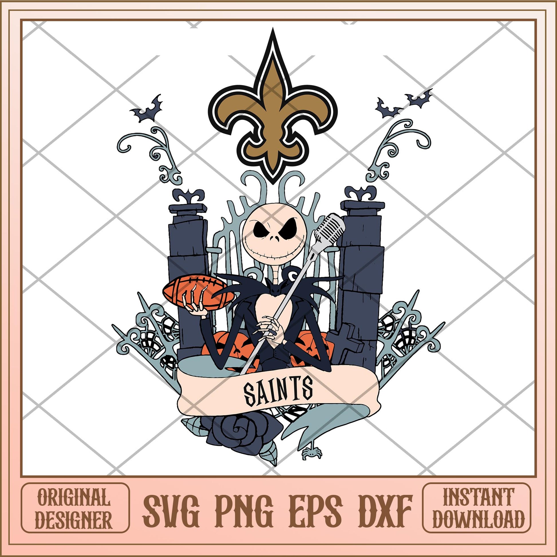 Saints Jack Halloween bundle svg, The Nightmare Before Christmas Svg, digital download