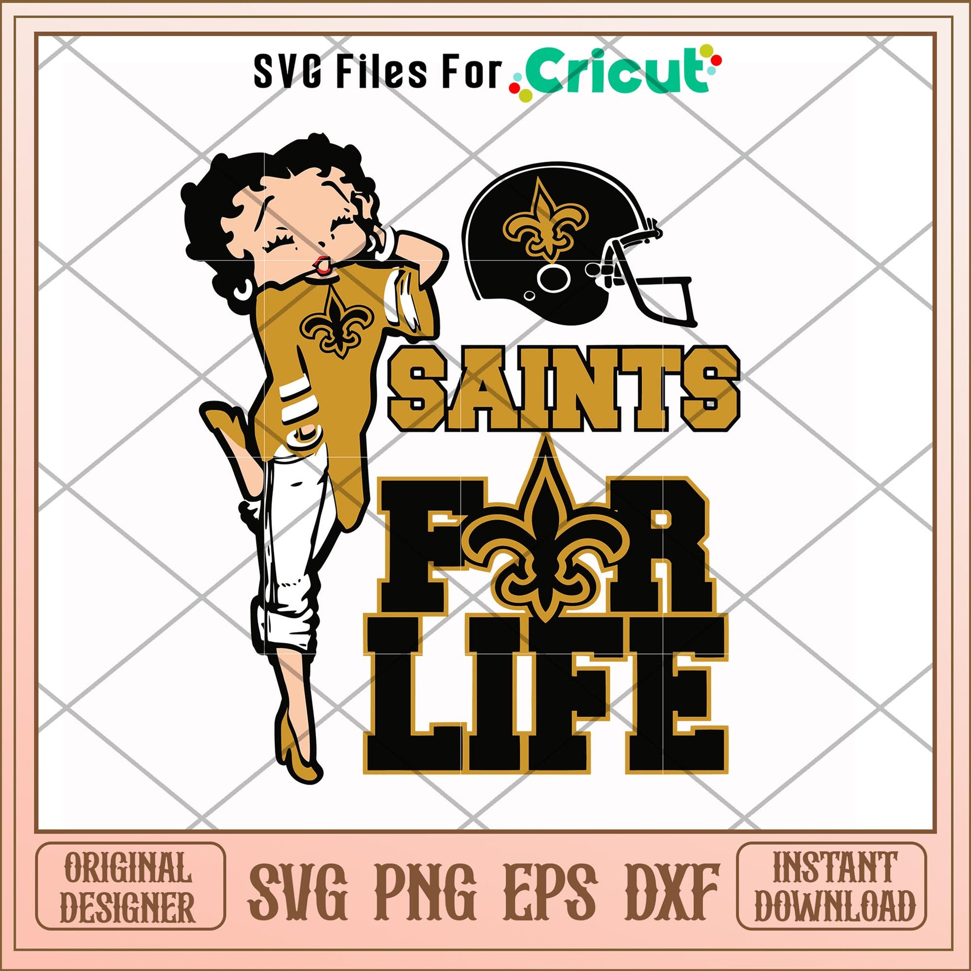 Saints for life logo team svg, Saints svg, new nfl svg