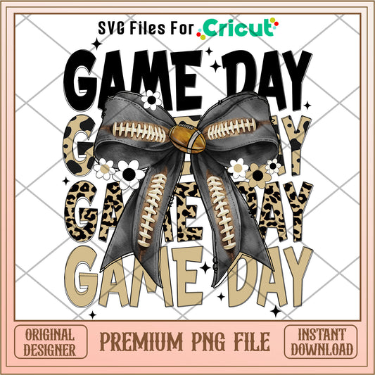 Saints coquette football bow png, New Orleans Saints png, NFL png
