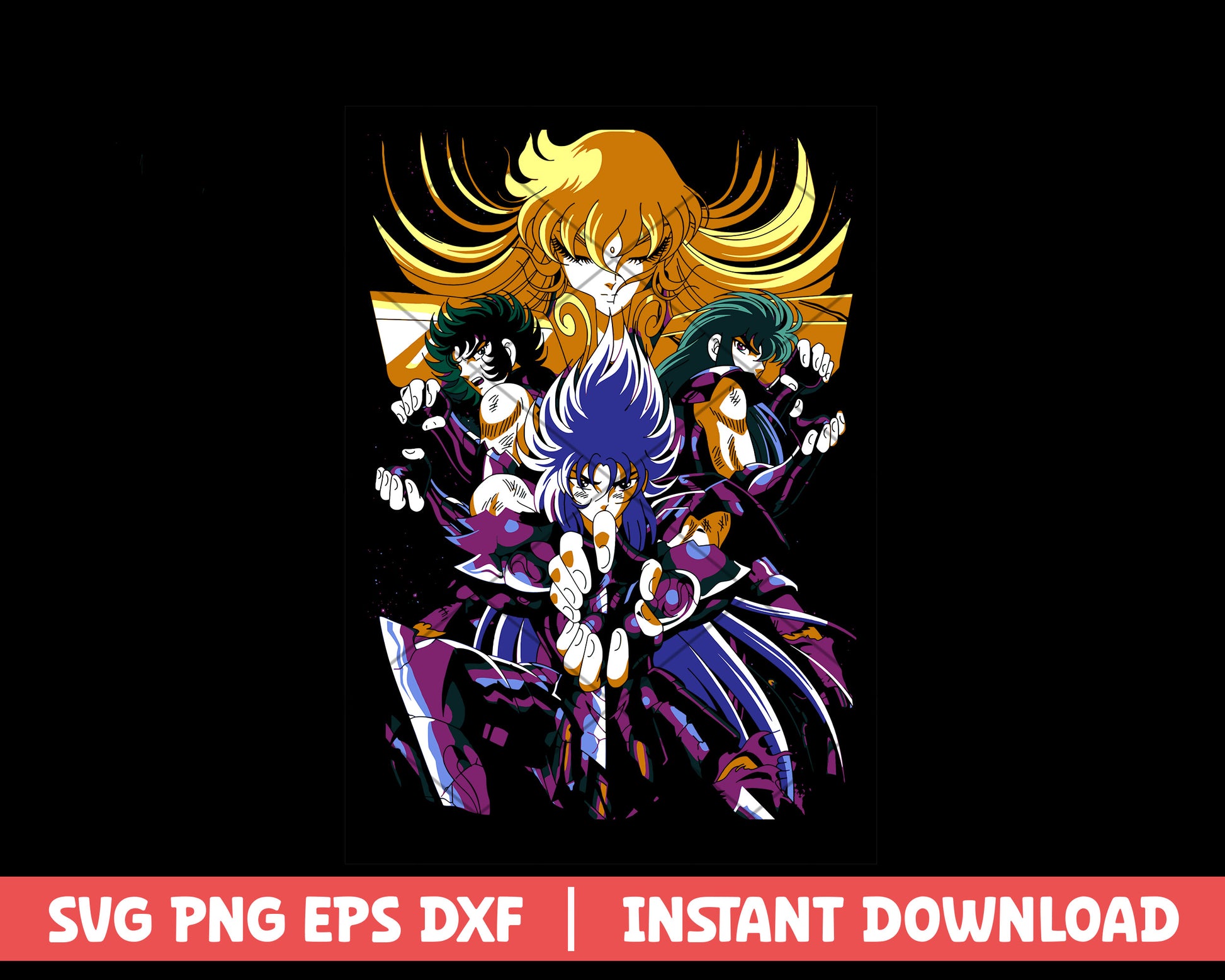 Saint seiya characters anime svg