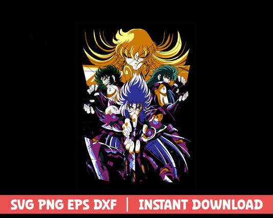 Saint seiya characters anime svg