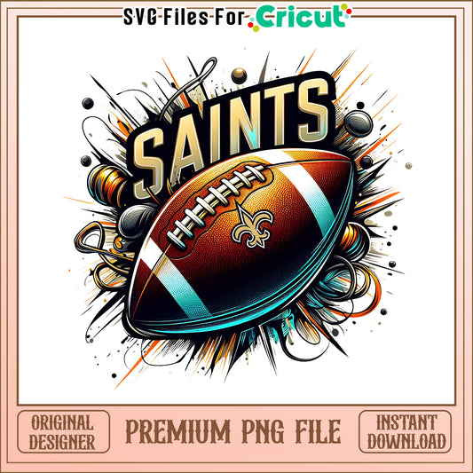 Saints logo rugby ball png, New Orleans Saints png, NFL png