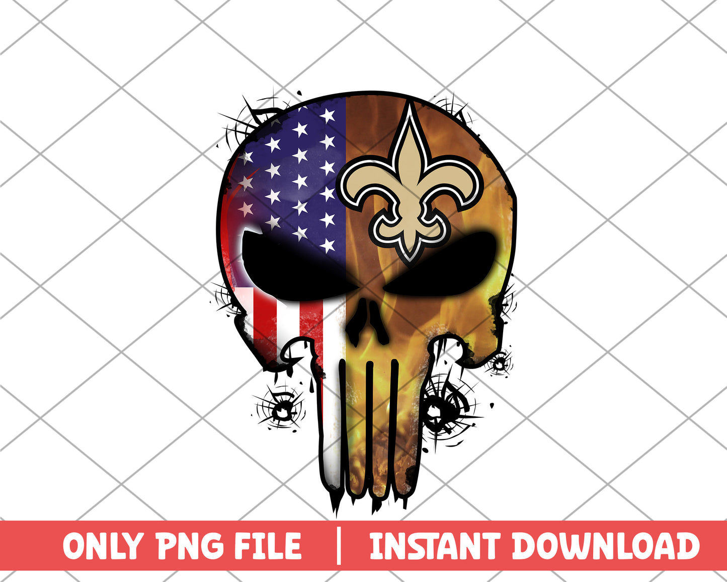 Saints punisher png, New Orleans Saints png