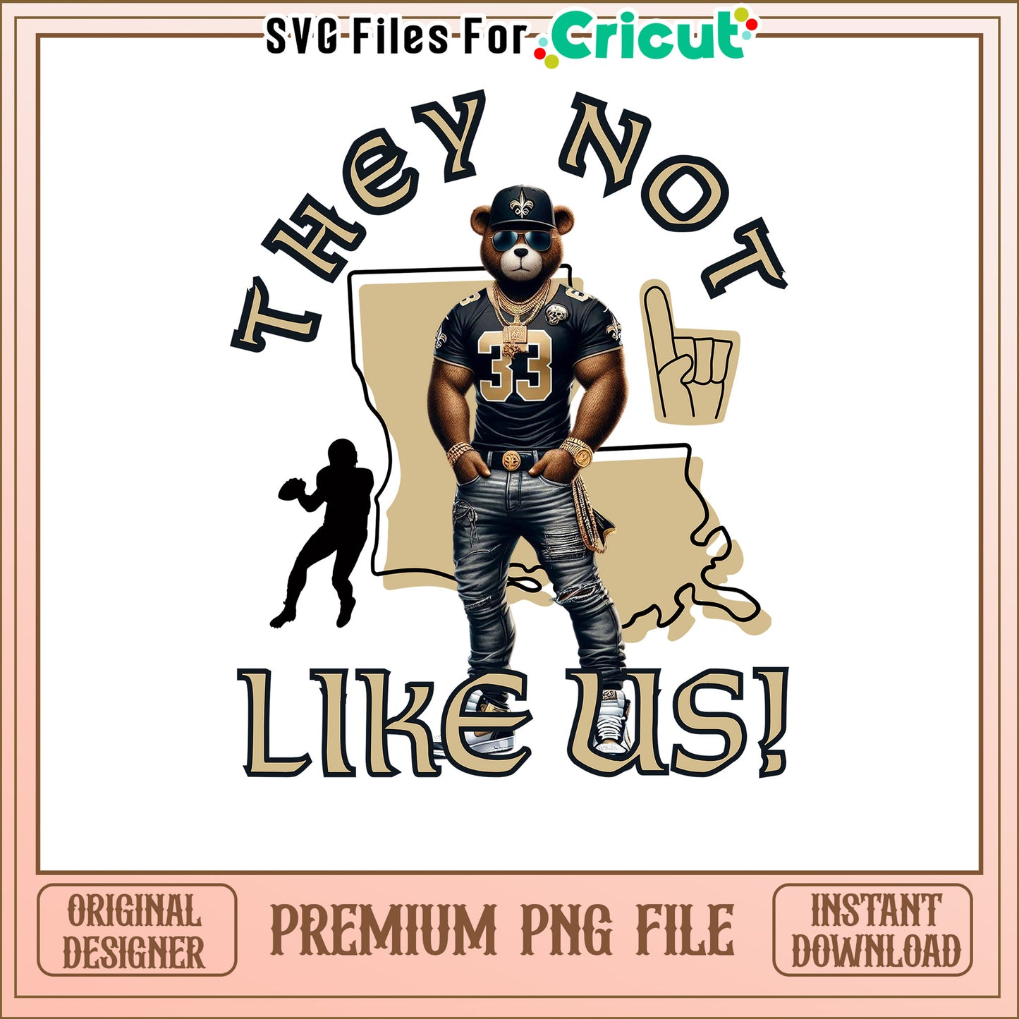 Saints they not like us png, New Orleans Saints png, NFL png
