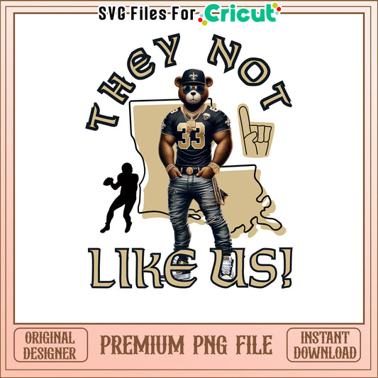 Saints they not like us png, New Orleans Saints png, NFL png