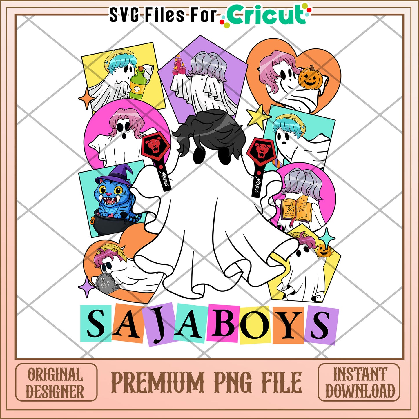 Saja Boys Spooky Era Halloween png, kpop cartoon png, halloween season png