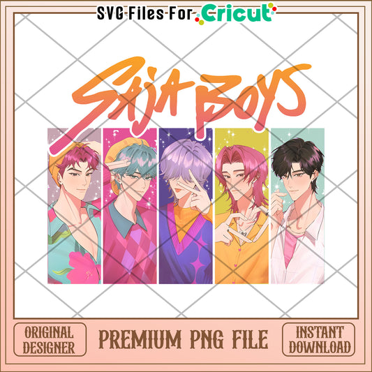 Saja boys band png, kpop band png, huntrix tiger png