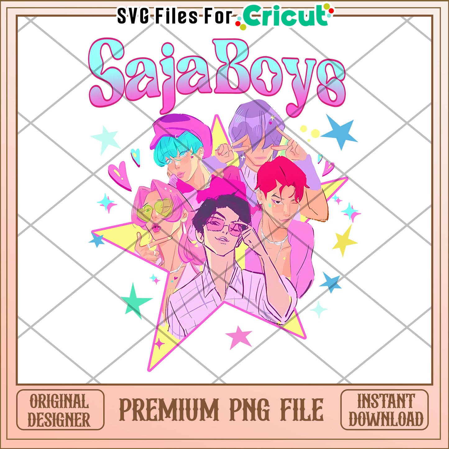 Saja boys band png, manhwa png, saja and huntrix png