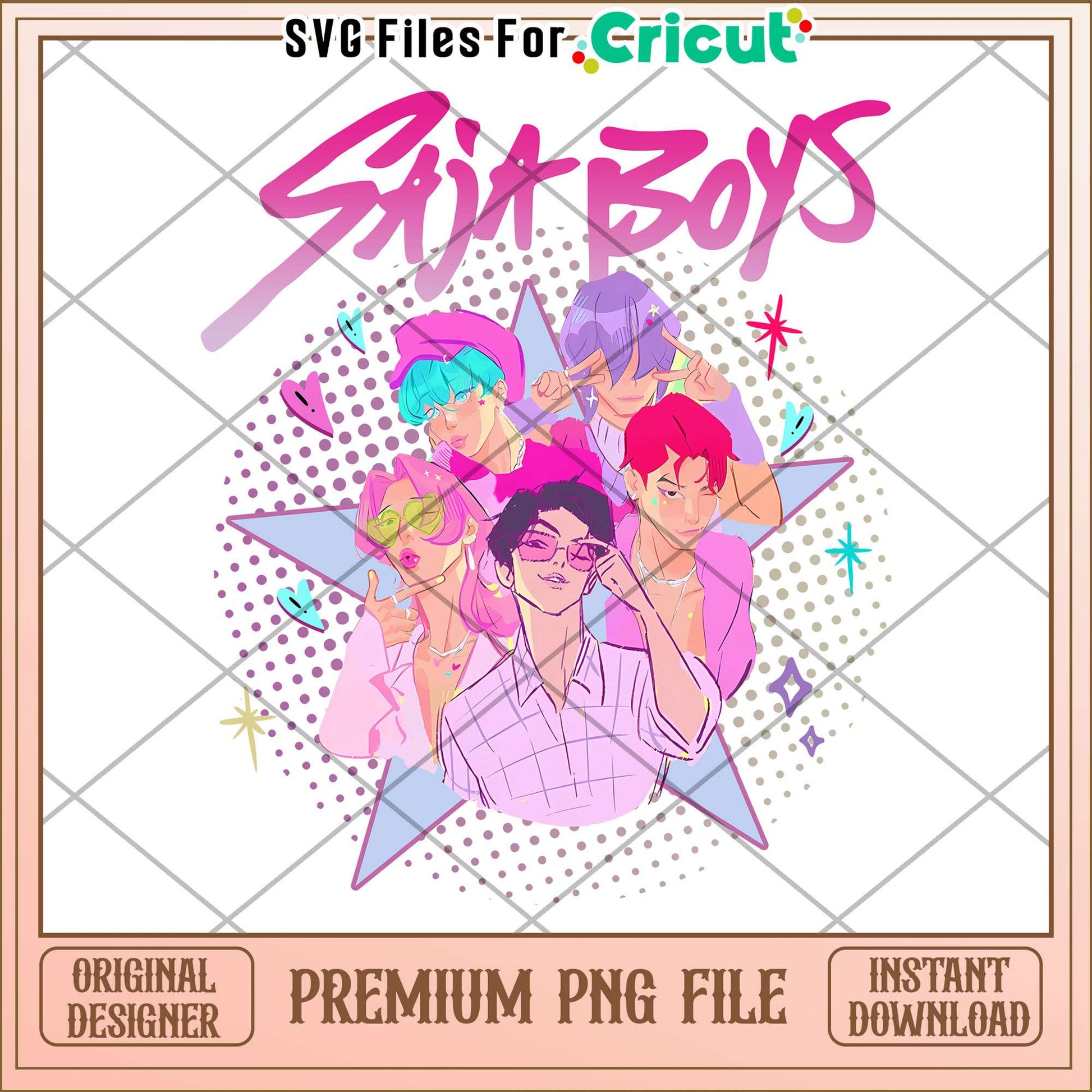 Saja boys design png, kpop demon hunter png, demon idol png