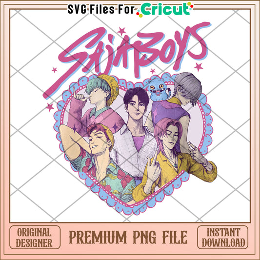 Saja boys heart png, kpop demon hunters png, huntrix band png