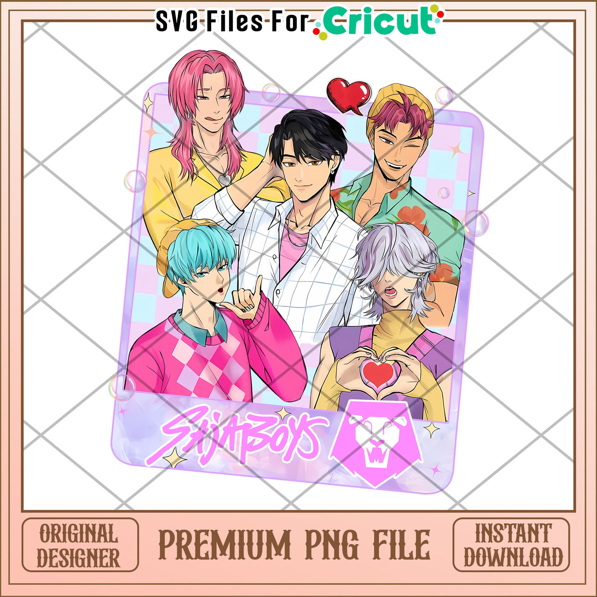 Saja boys lion logo png, kpop band png, korean cartoon png