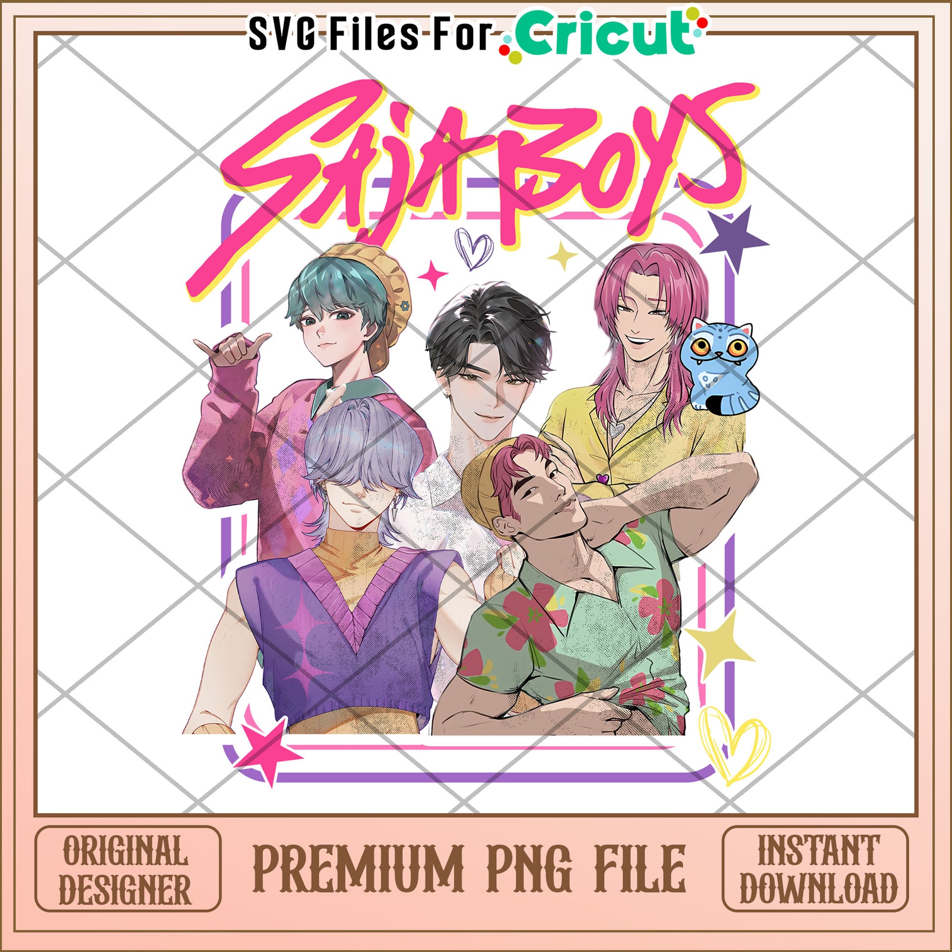 Saja boys logo design png, huntrix tiger png, saja boys toys png