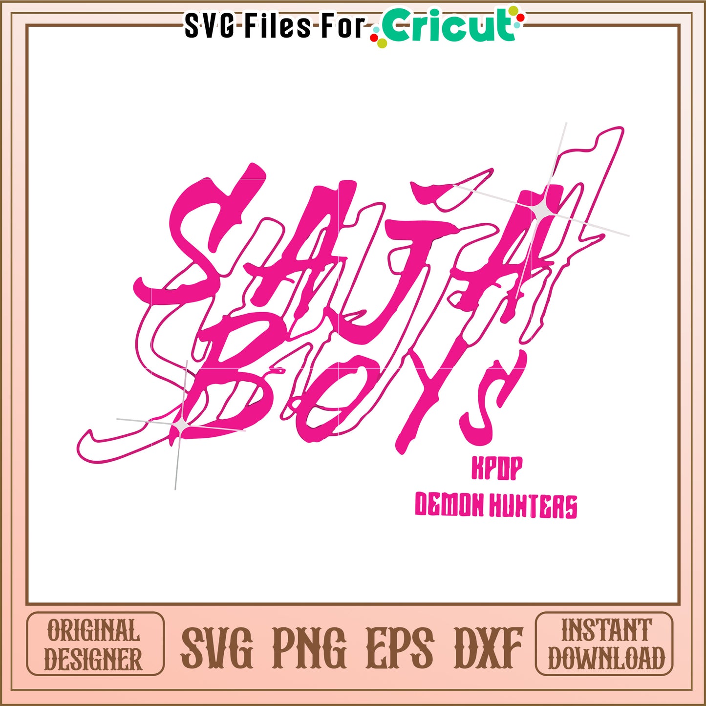 Saja boys logo design svg, kpop band svg, kpop demon hunters svg