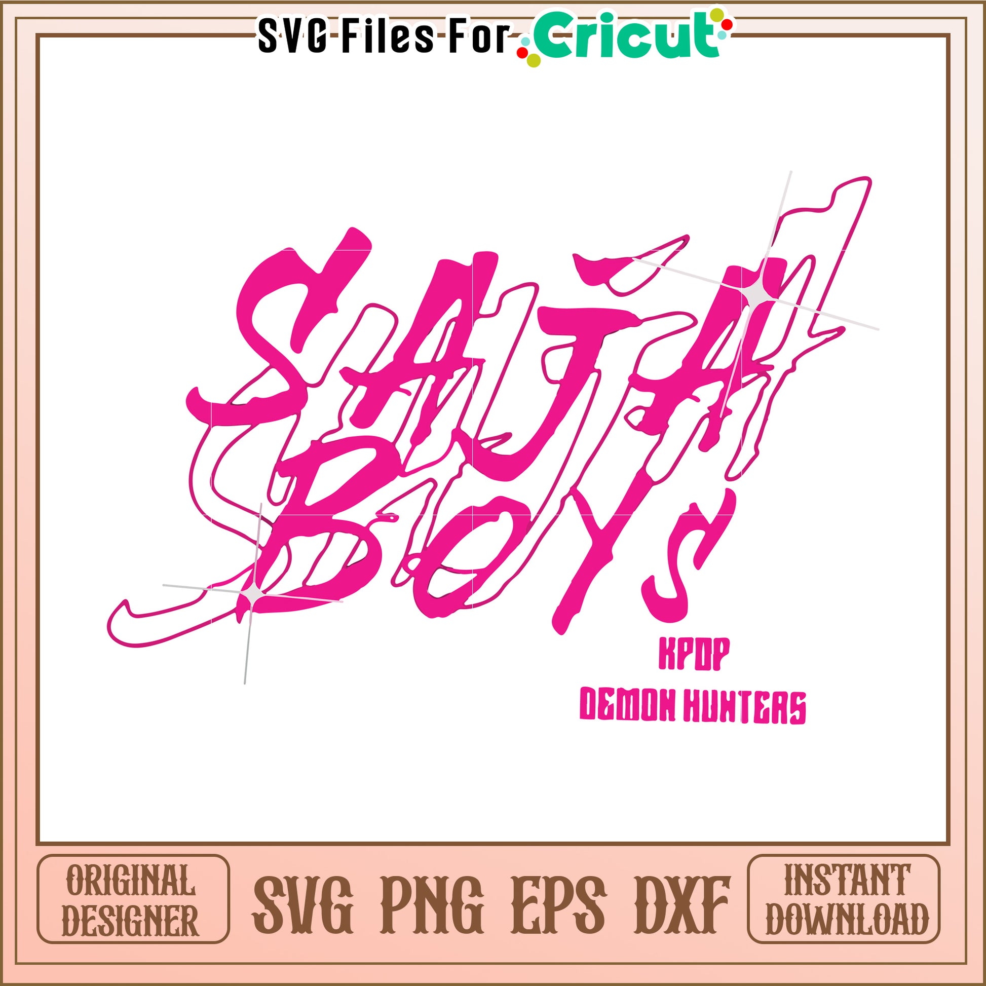 Saja boys logo design svg, kpop band svg, kpop demon hunters svg