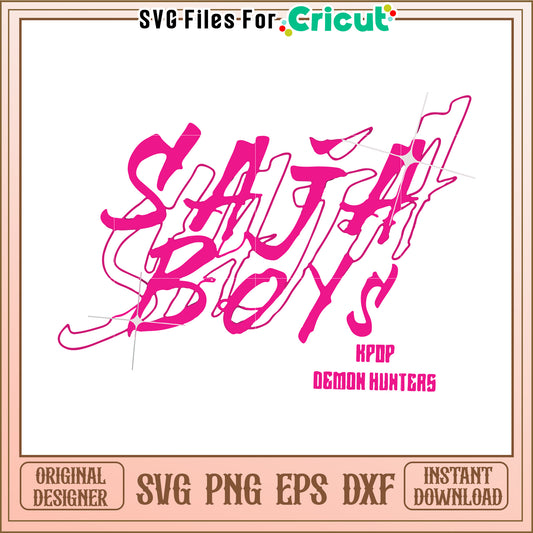 Saja boys logo design svg, kpop band svg, kpop demon hunters svg