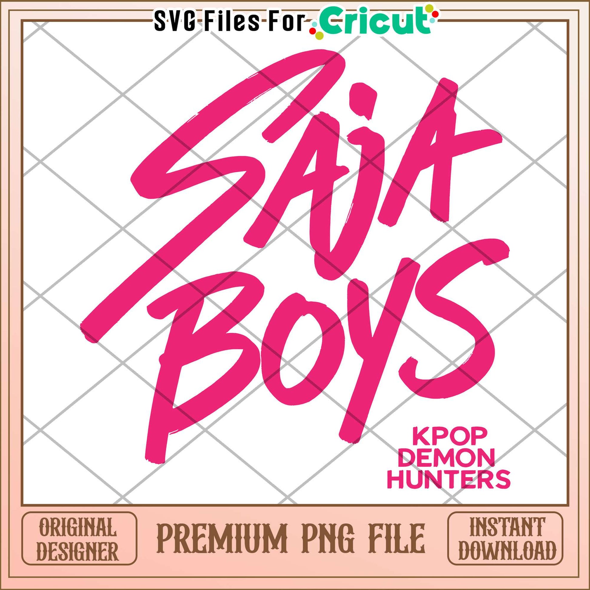 Saja boys logo png, cute demon slayer png, kpop boy png