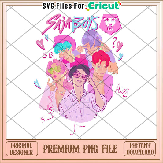 Saja boys logo png, saja boys warrior png, kpop hero png