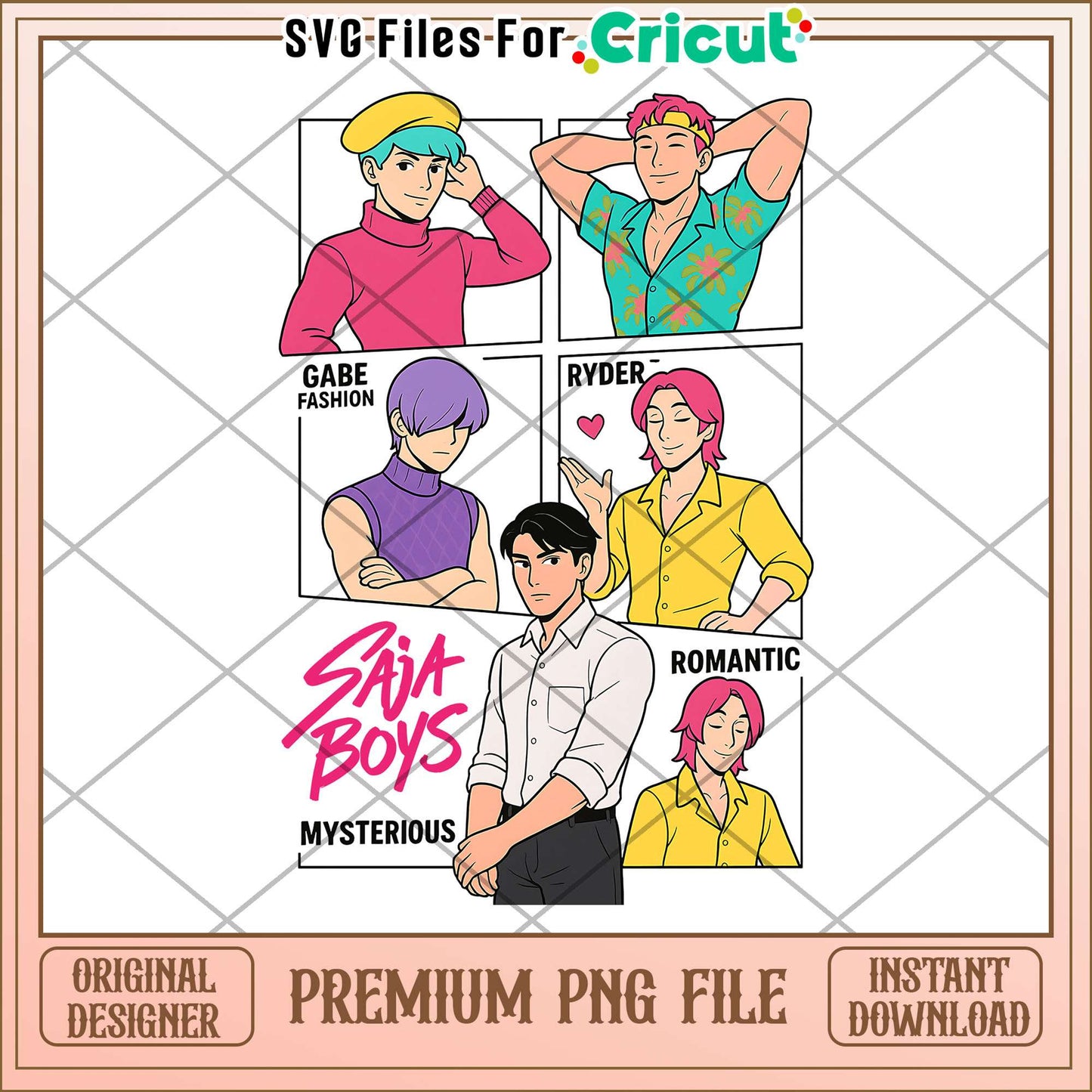 Saja boys members png, saja boys warrior png, kpop hero band png