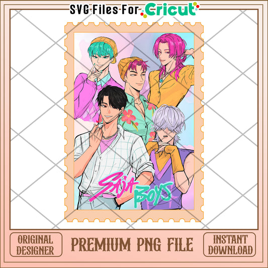 Saja boys members stamp png, kpop band png, huntrix tiger png