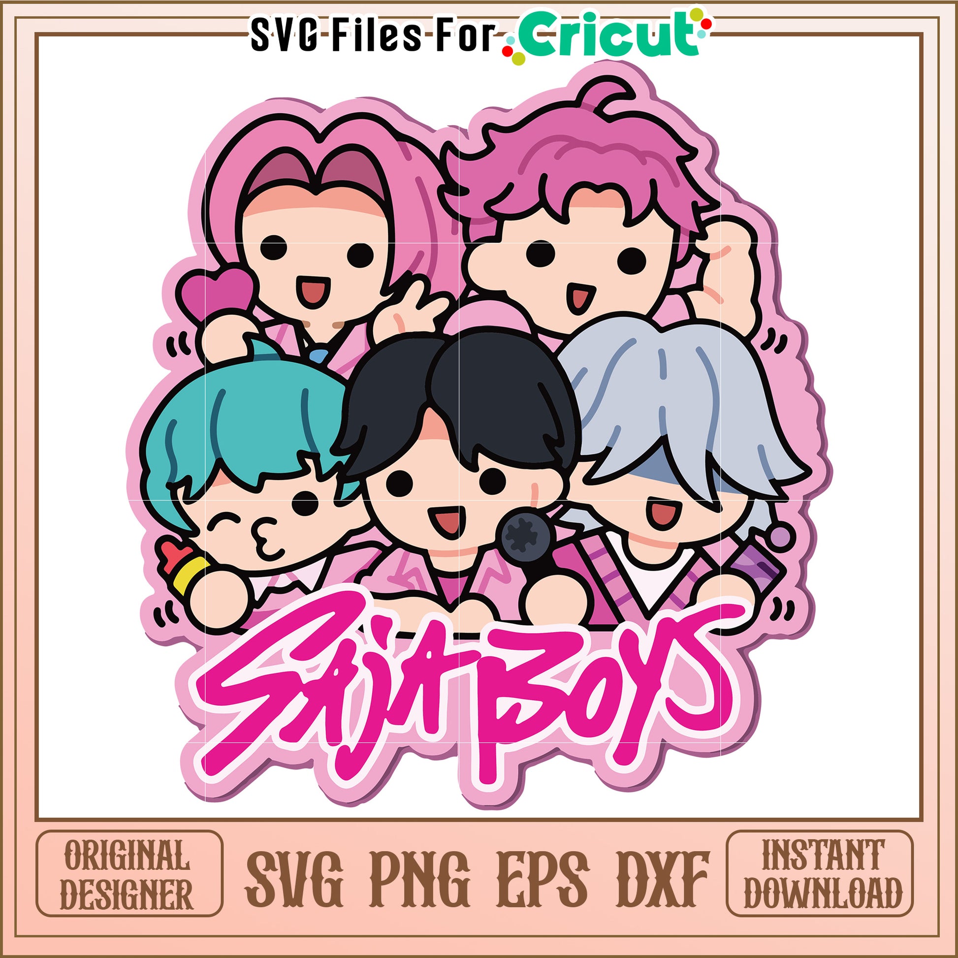 Saja boys members svg, kpop band svg, kpop demon hunters svg