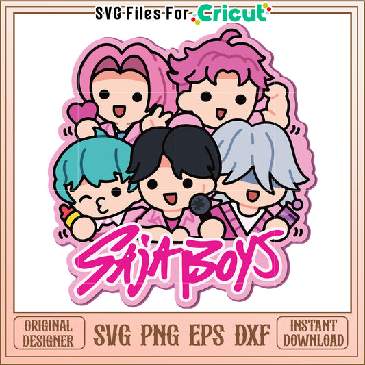 Saja boys members svg, kpop band svg, kpop demon hunters svg