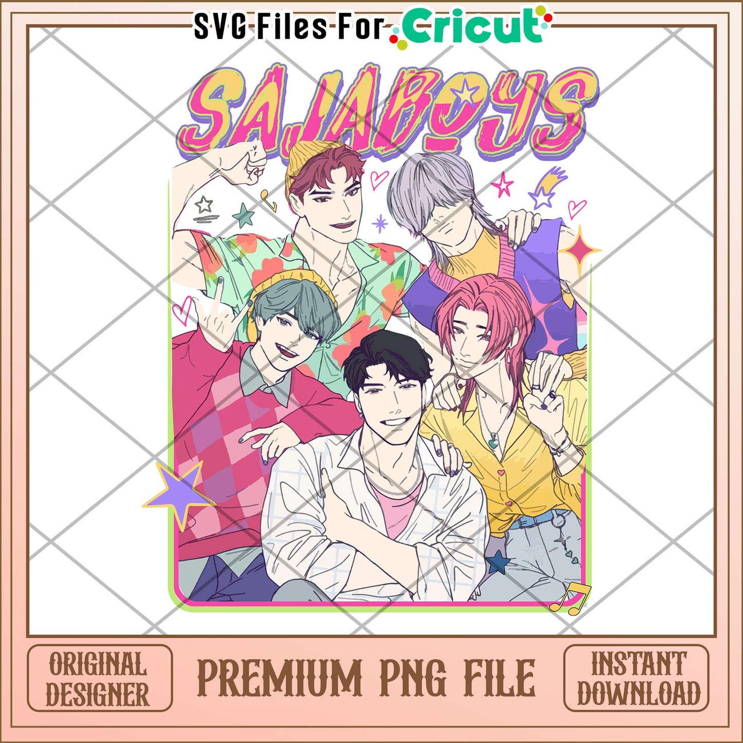 Saja boys png, boy band png, kpop parody group png