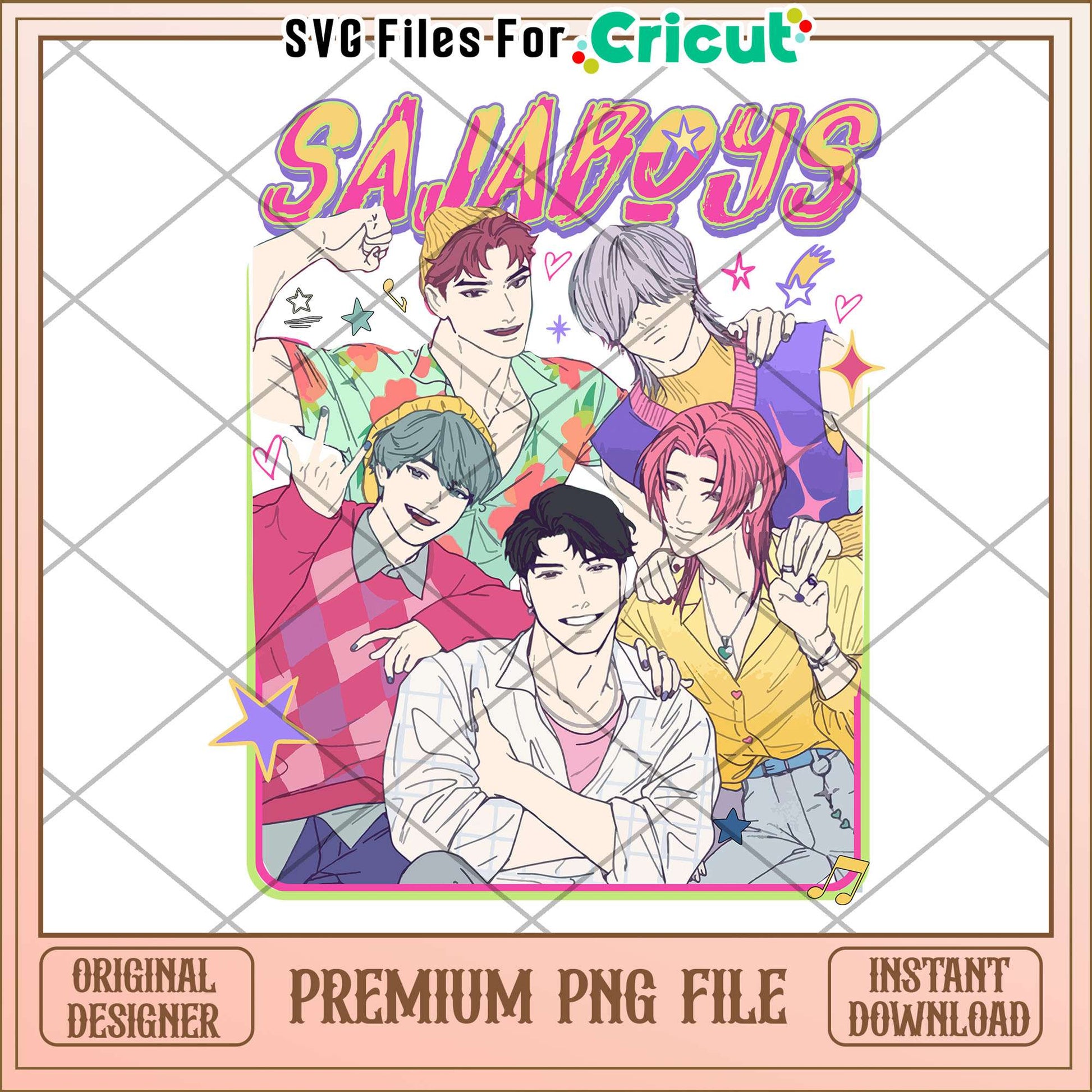 Saja boys png, boy band png, kpop parody group png