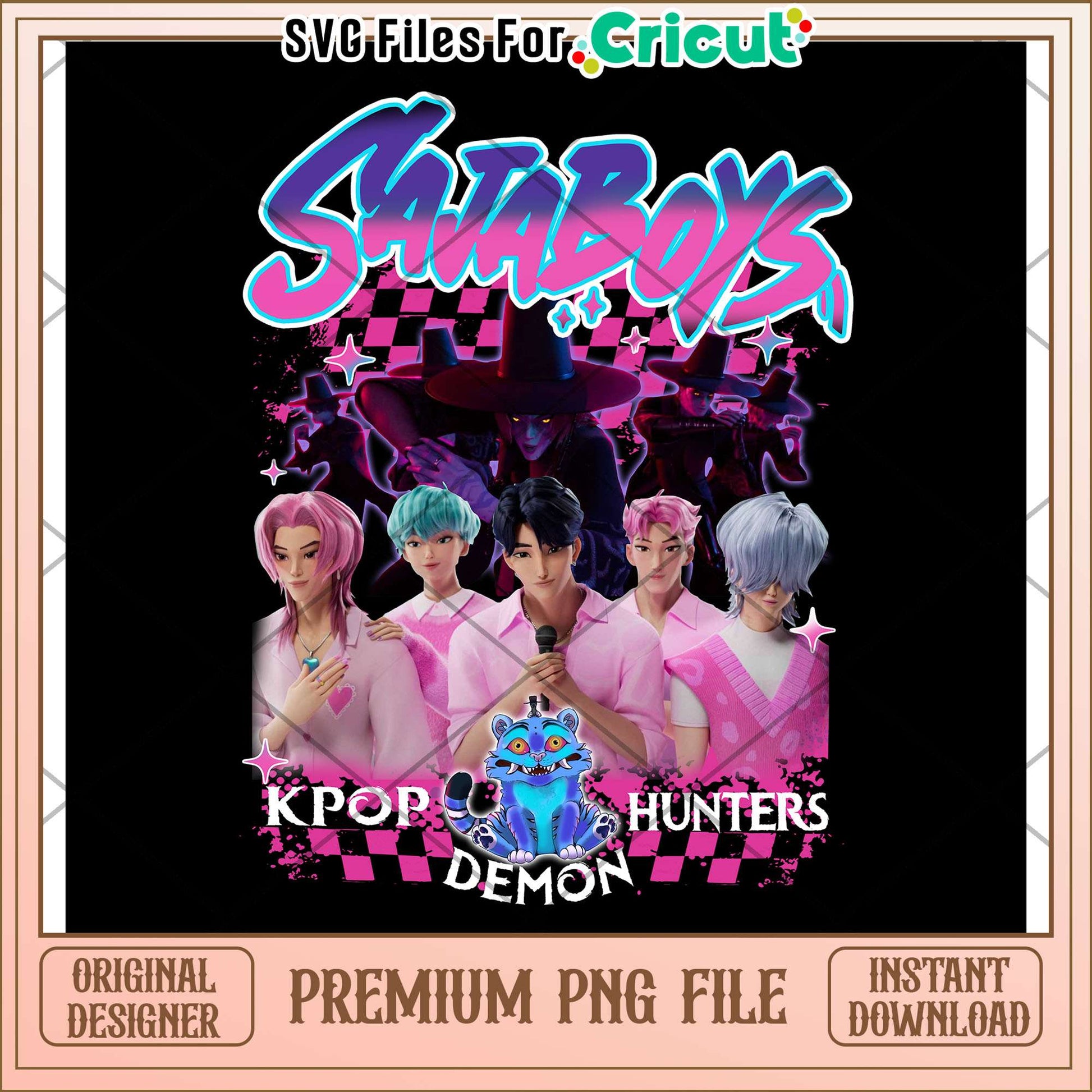 Saja boys png, demon hunters png, kpop style png