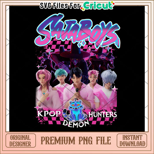 Saja boys png, demon hunters png, kpop style png