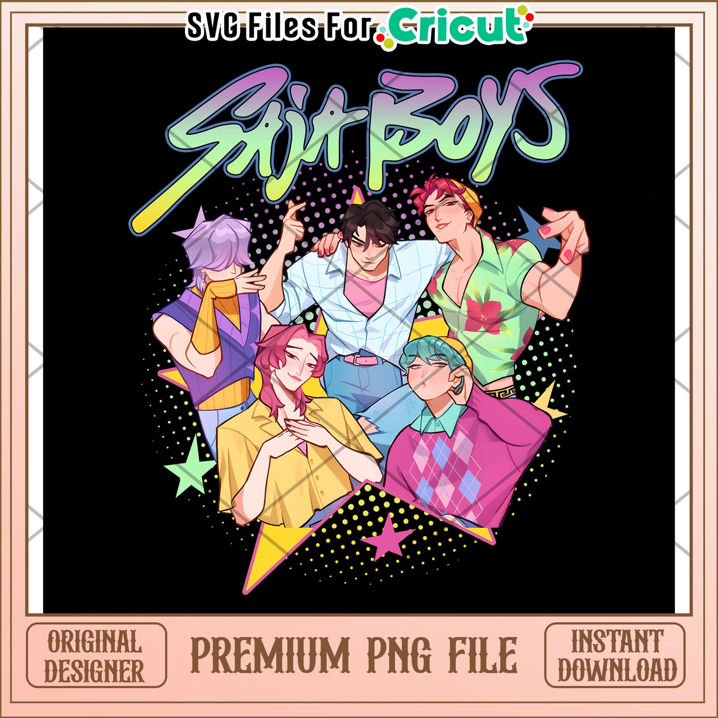 Saja boys png, huntrix members png, huntrix toys png