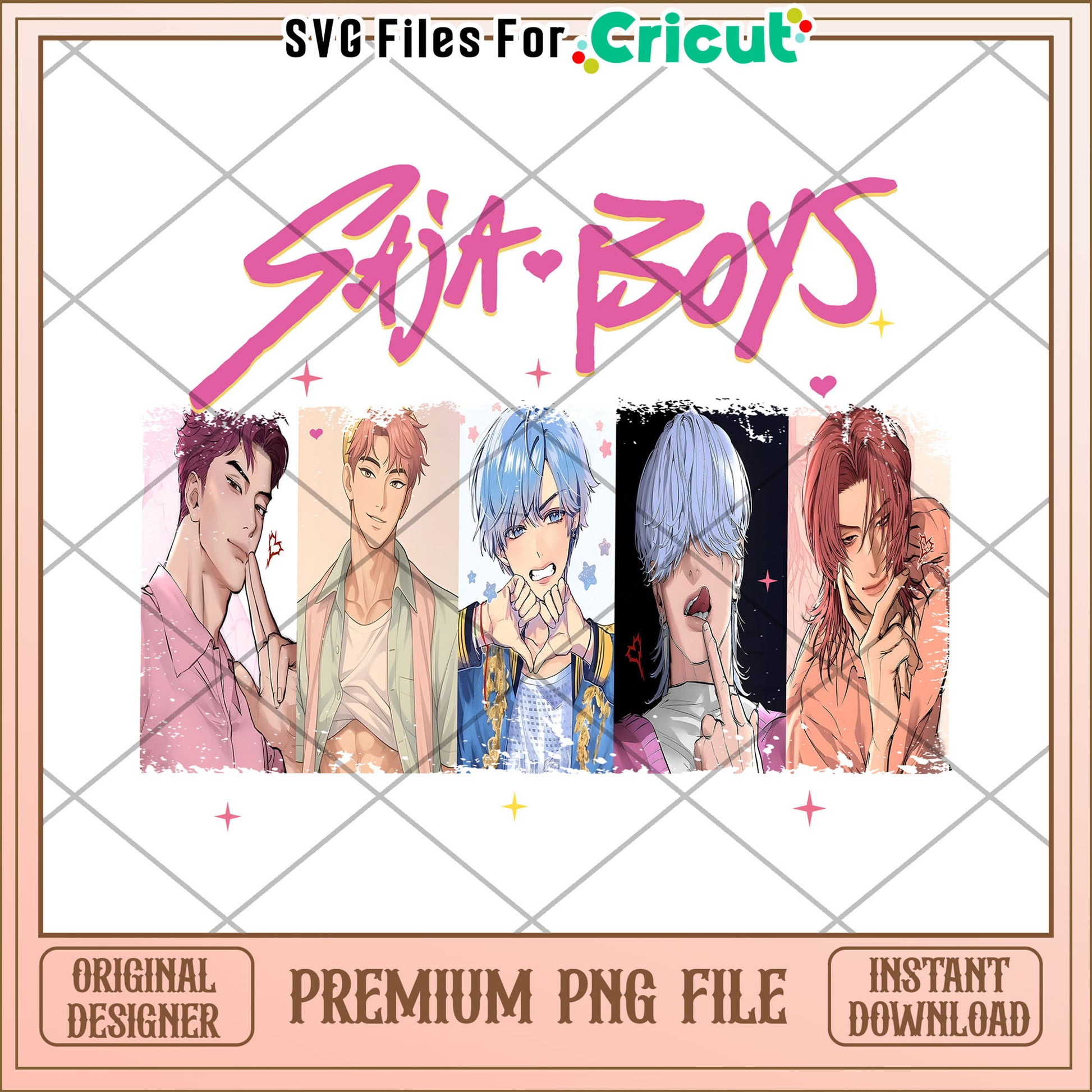 Saja boys png, kpop band png, huntrix tiger png