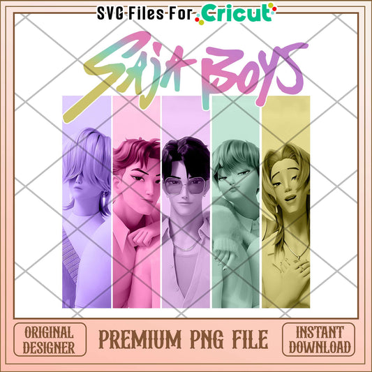 Saja boys png, kpop demon hunter png, demon idol png