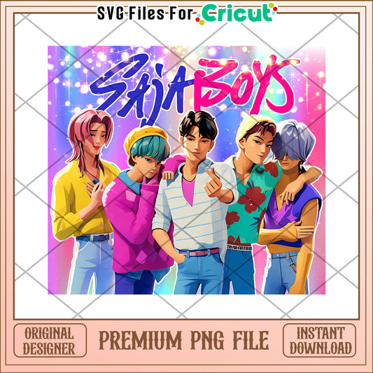 Saja boys png, saja boys fans png, huntrix characters png