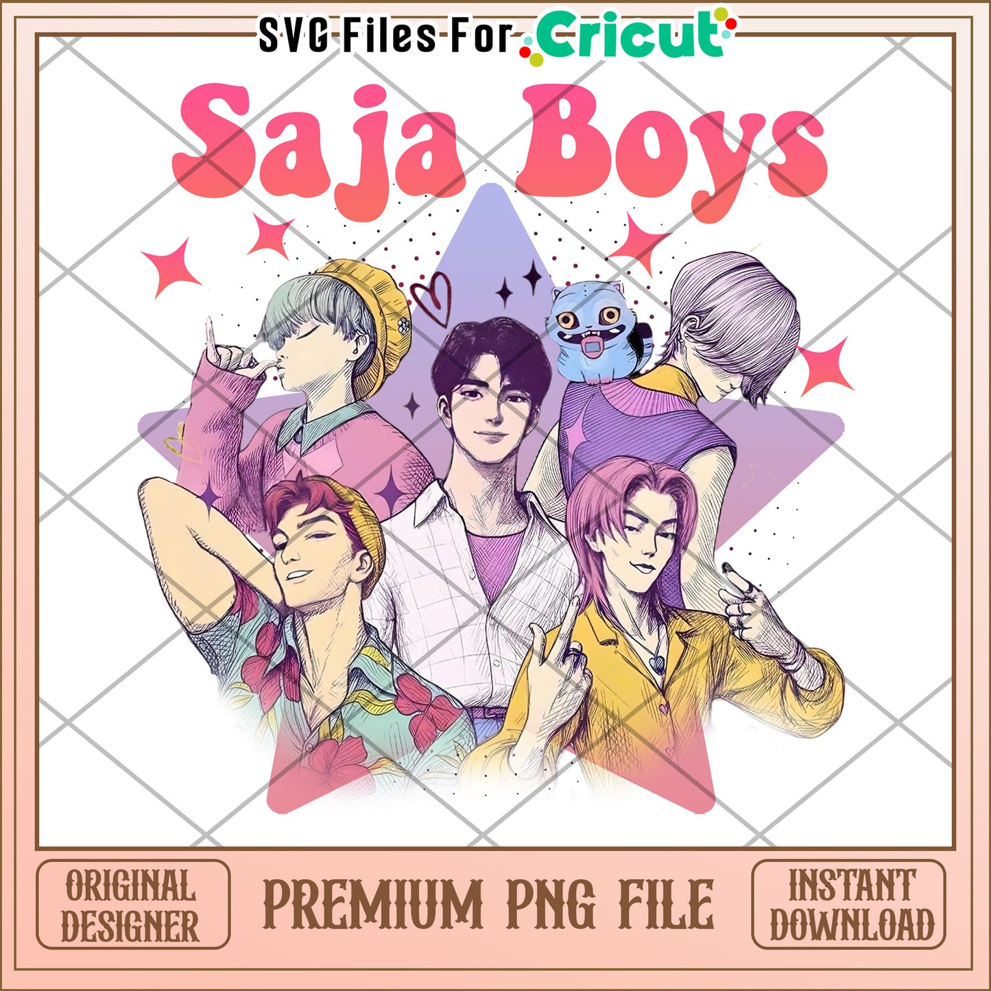 Saja boys star png, kpop png, korean anime png