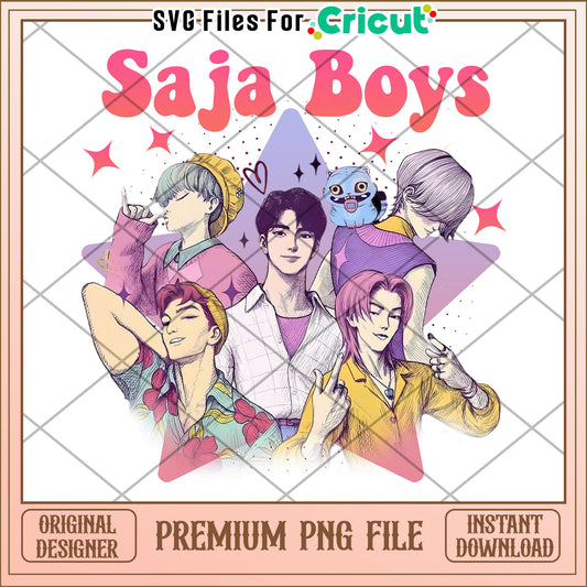 Saja boys star png, kpop png, korean anime png