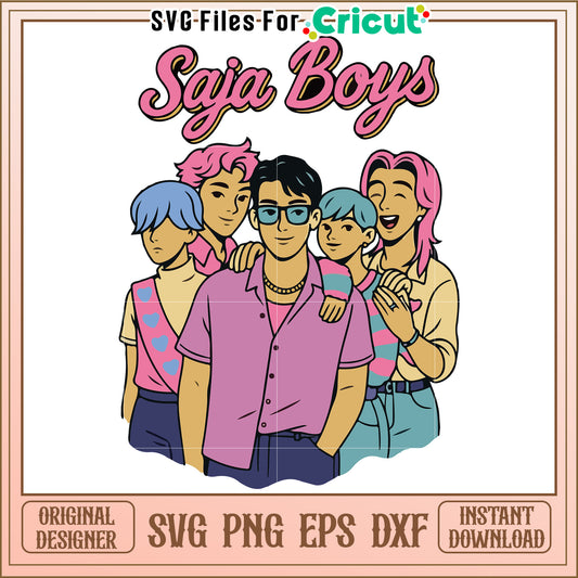 Saja boys svg, kpop demon hunters svg, kpop cartoon songs svg