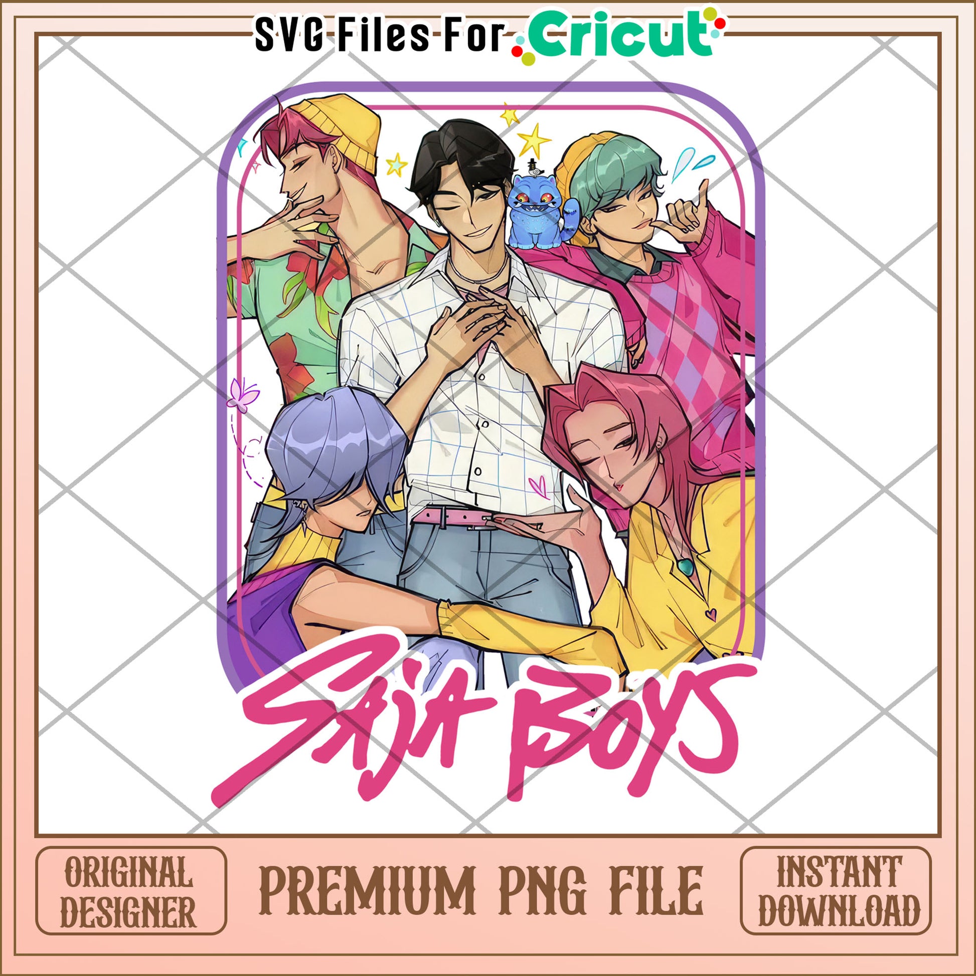 Saja boys team logo design png, manhwa png, saja and huntrix png